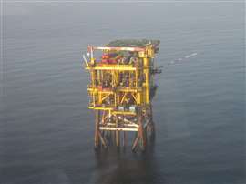 Aerial view of the INEOS Unity platform where Sparrows Groups will handle all lifting-related activities