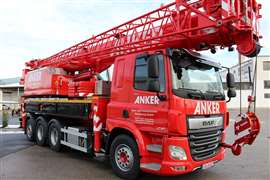 truck mounted crane delivered to german crane rental company Anker