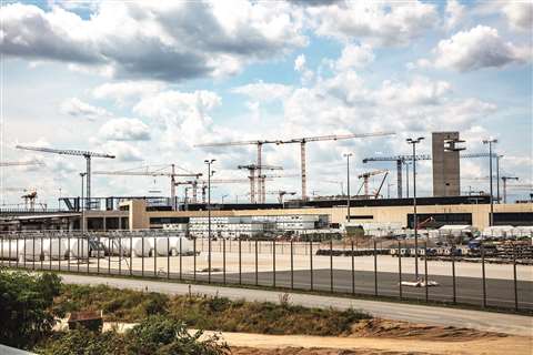 Twelve BKL cranes are being used at the airport 