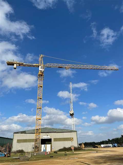 A tower crane