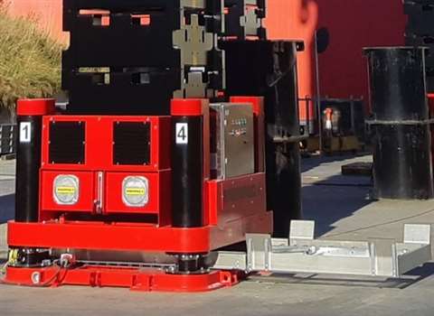 red and black jacking unit