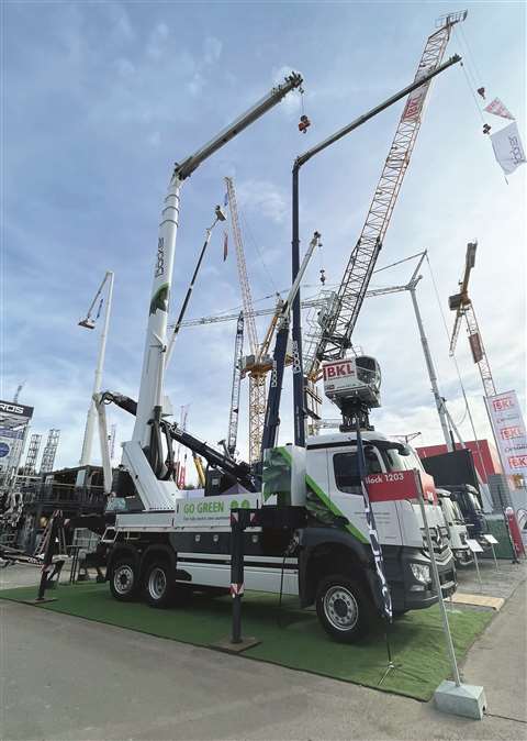 Böcker showcased its range of green mobile cranes