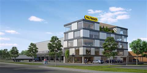 architectural rendering of new Palfinger store