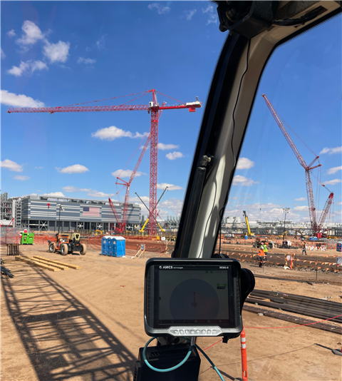 Manitowoc and Liebherr crawler cranes and Potain tower cranes on site in Chandler, Arizona