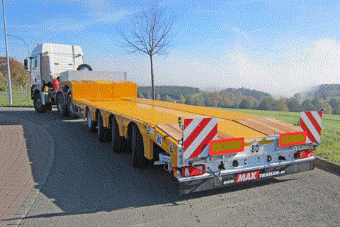 A Max110 power-steered trailer
