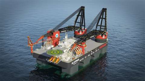The 20,000 tonne capacity Sleipnir owned by Heerema Marine Contractors