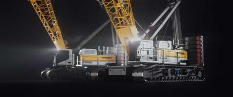 Two models of electric crawler crane have been launched, the 250 tonne capacity LR 1250.1 unplugged and the LR 1200.1 unplugged